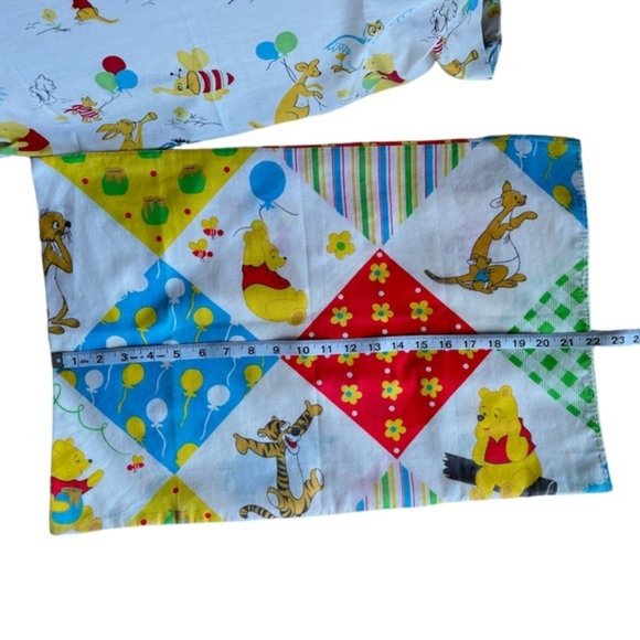 Vintage 90s Disney Winnie The Pooh Patchwork Pillowcases - Picture 5 of 12